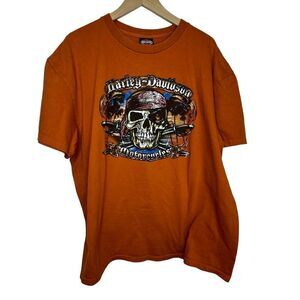 HARLEY-DAVIDSON Motorcycles Orange Orlando FL Tshirt Men’s Size 2XL